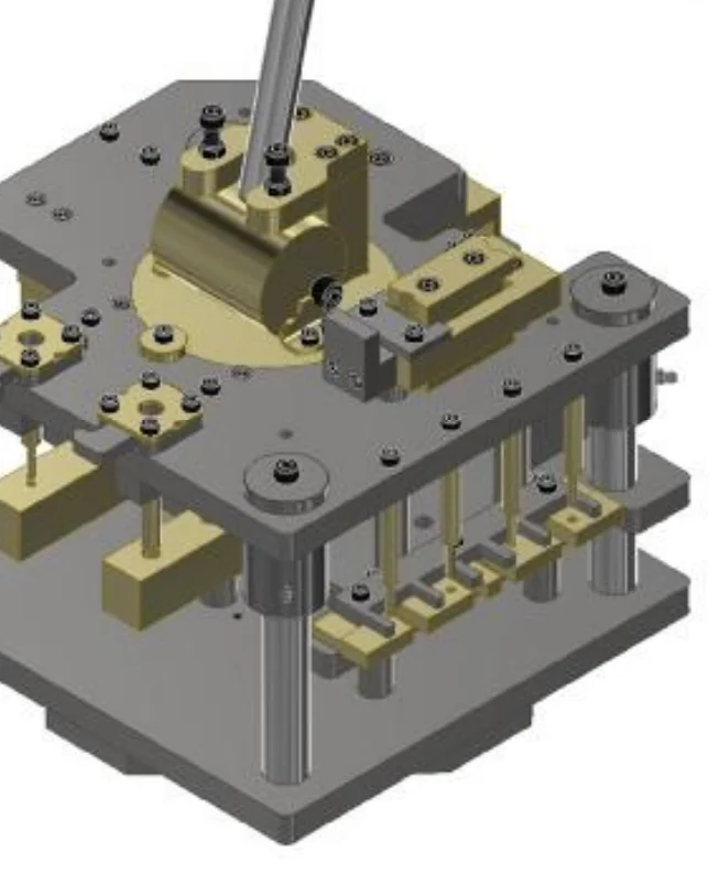 Estampo Gold Manual Wemaq em detalhe, com as matrizes das operações